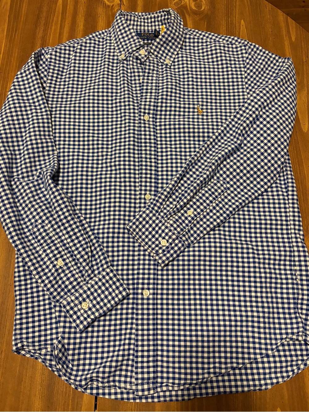Polo by Ralph Lauren Navy & White Gingham Button-Down Shirt